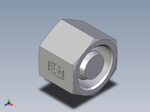 卡套式工业通用硬管接头EO_Blanking_plug_with_nut_for_cones_VKAM10SCF正等轴测缩略图