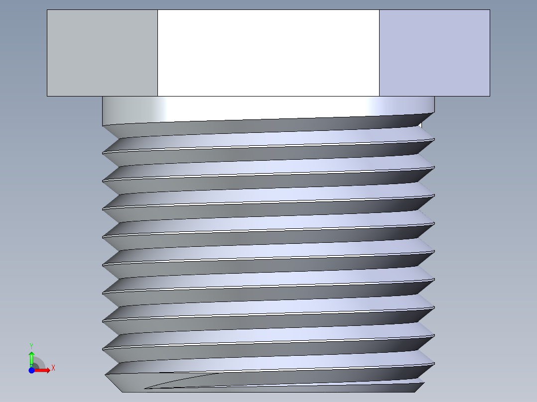 聚氯乙烯配件22-Sch80_Plug_MPT_850-005_0.5in前视图