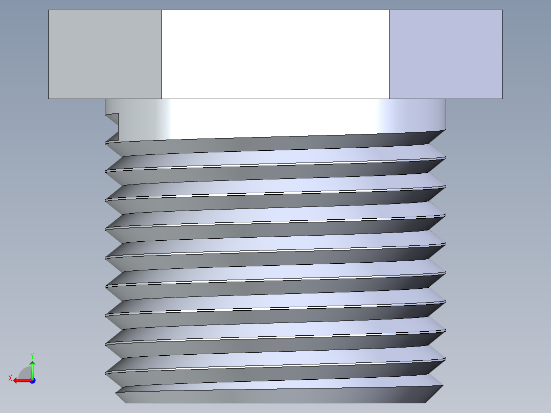 聚氯乙烯配件22-Sch80_Plug_MPT_850-005_0.5in后视图