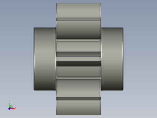 3647 Old Dark Grey Technic Gear 8 Tooth.STEP前视缩略图