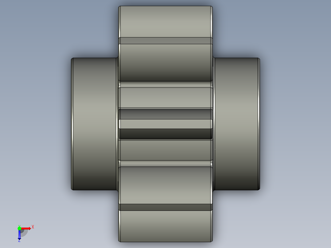 3647 Old Dark Grey Technic Gear 8 Tooth.STEP俯视图