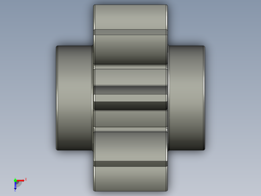 3647 Old Dark Grey Technic Gear 8 Tooth.STEP俯视缩略图