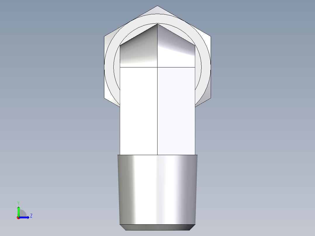 卡套式工业通用硬管接头EO_Male_stud_elbow_WE08LM71左视图