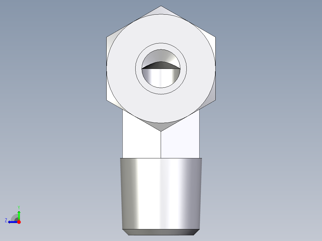 卡套式工业通用硬管接头EO_Male_stud_elbow_WE08LM71右视图