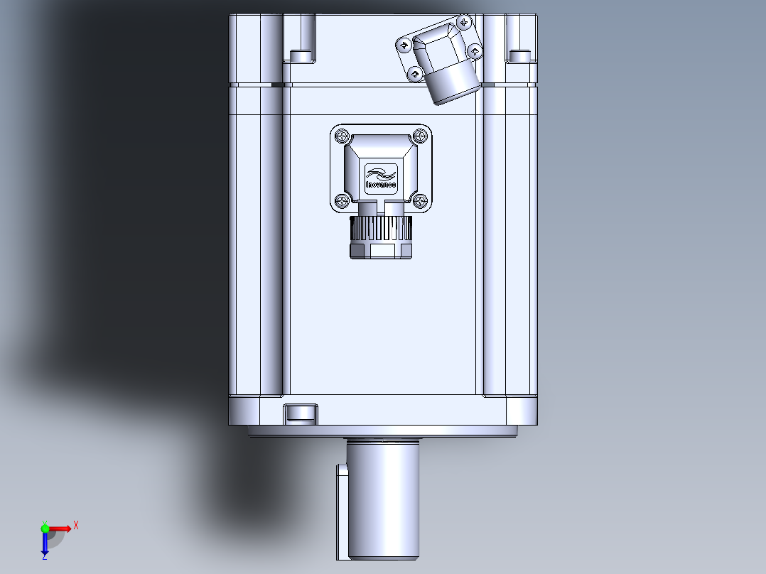汇川电机（750w低惯量普通）MS1H1-75B30CB-A331Z 外形图俯视图