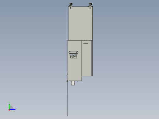 Roller Printing Machine滚筒印刷机3D数模图纸 STEP格式左视缩略图