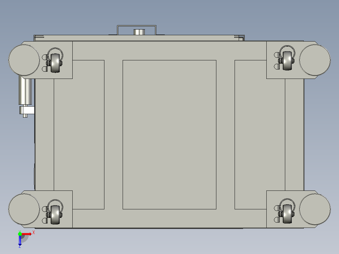 Roller Printing Machine滚筒印刷机3D数模图纸 STEP格式俯视图