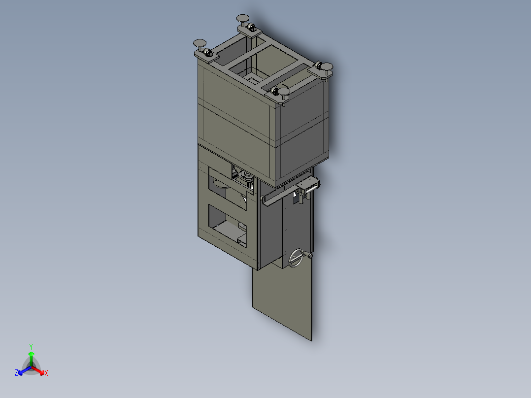 Roller Printing Machine滚筒印刷机3D数模图纸 STEP格式正等轴测图