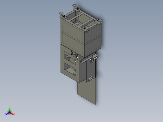 Roller Printing Machine滚筒印刷机3D数模图纸 STEP格式正等轴测缩略图