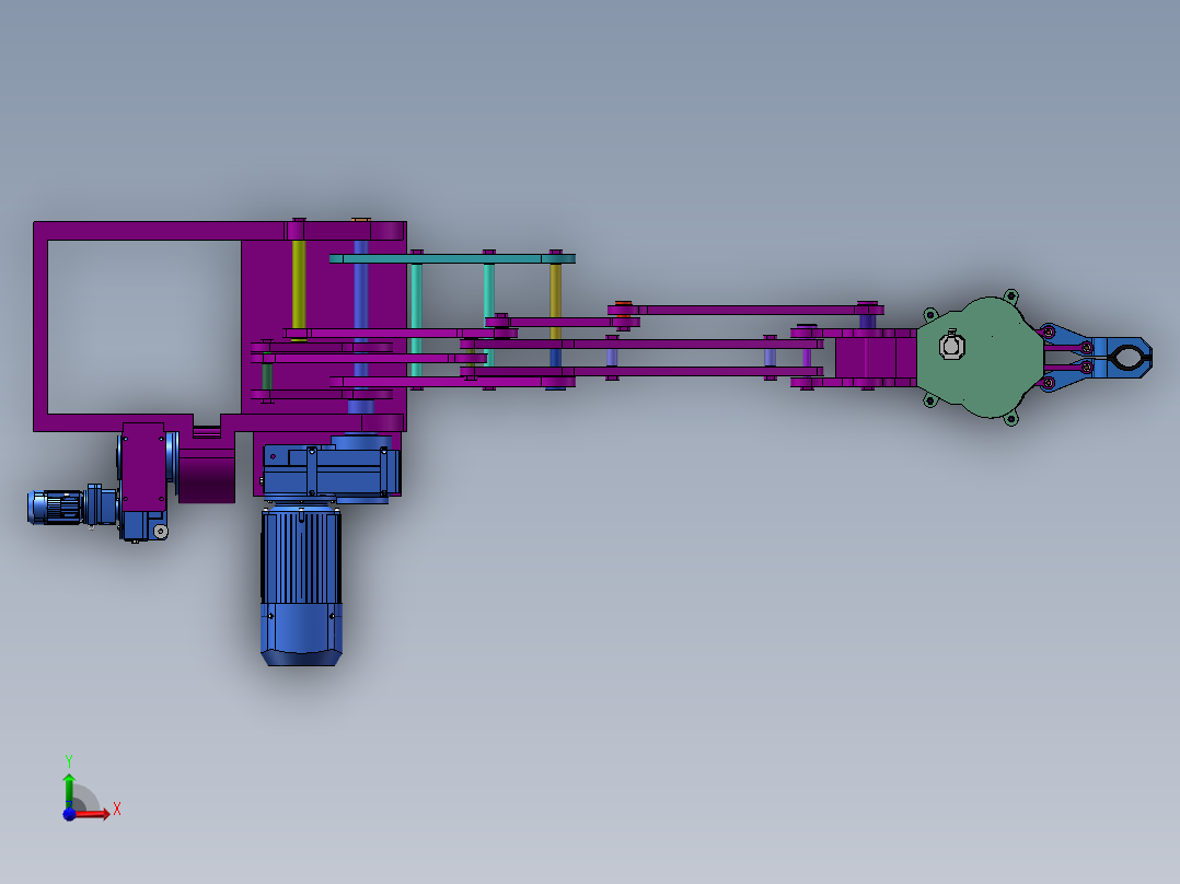 排管机总装前视图