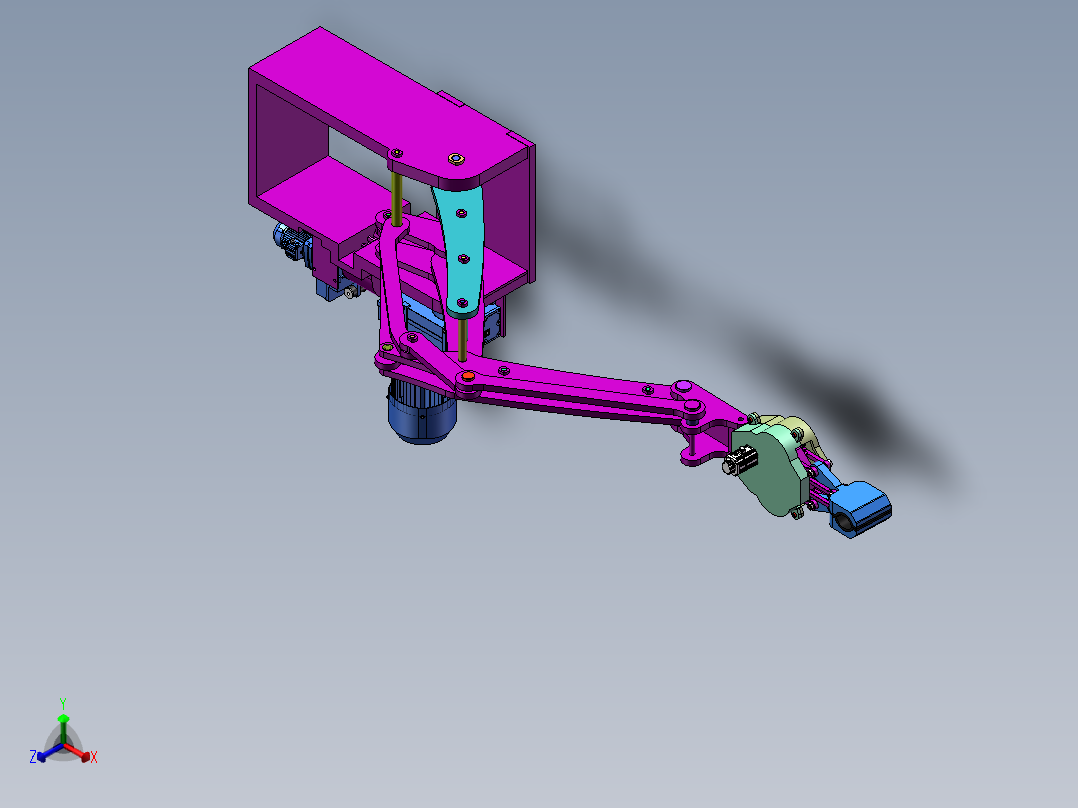 排管机总装正等轴测图