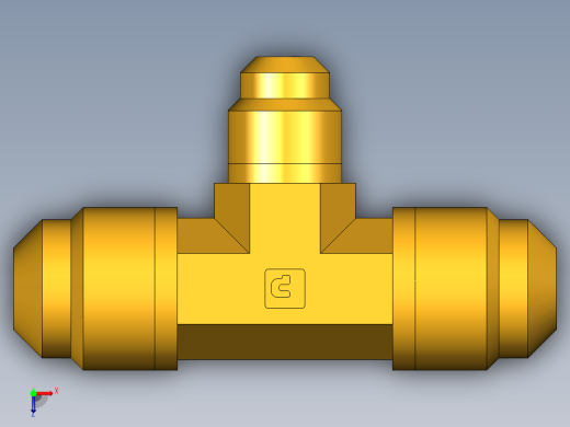 扩口式工业通用硬管接头Union Tee combination sizes 144F-6-6-4俯视缩略图