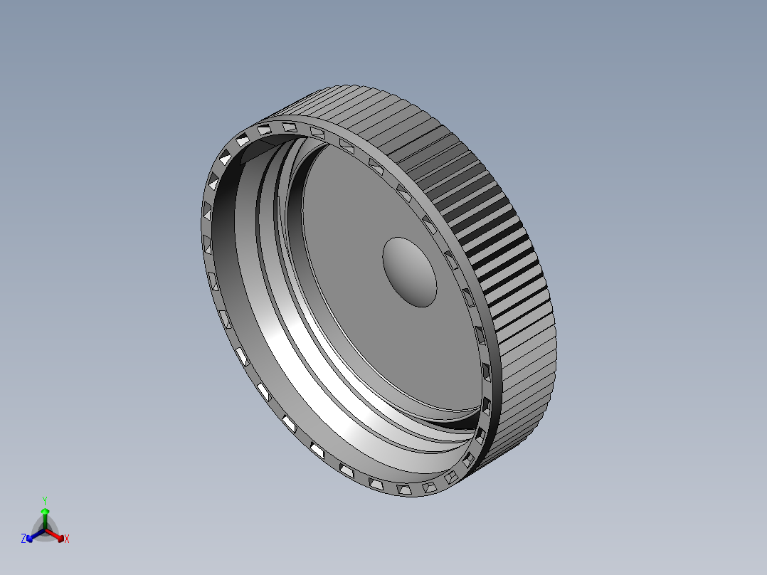 瓶盖、盖子(67)正等轴测图