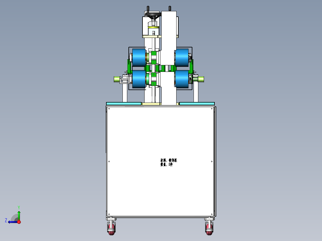 生产线双牵引机（sw18可编辑+cad+bom）右视图