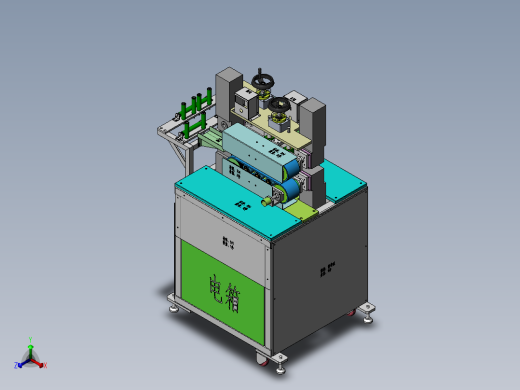 生产线双牵引机（sw18可编辑+cad+bom）正等轴测缩略图