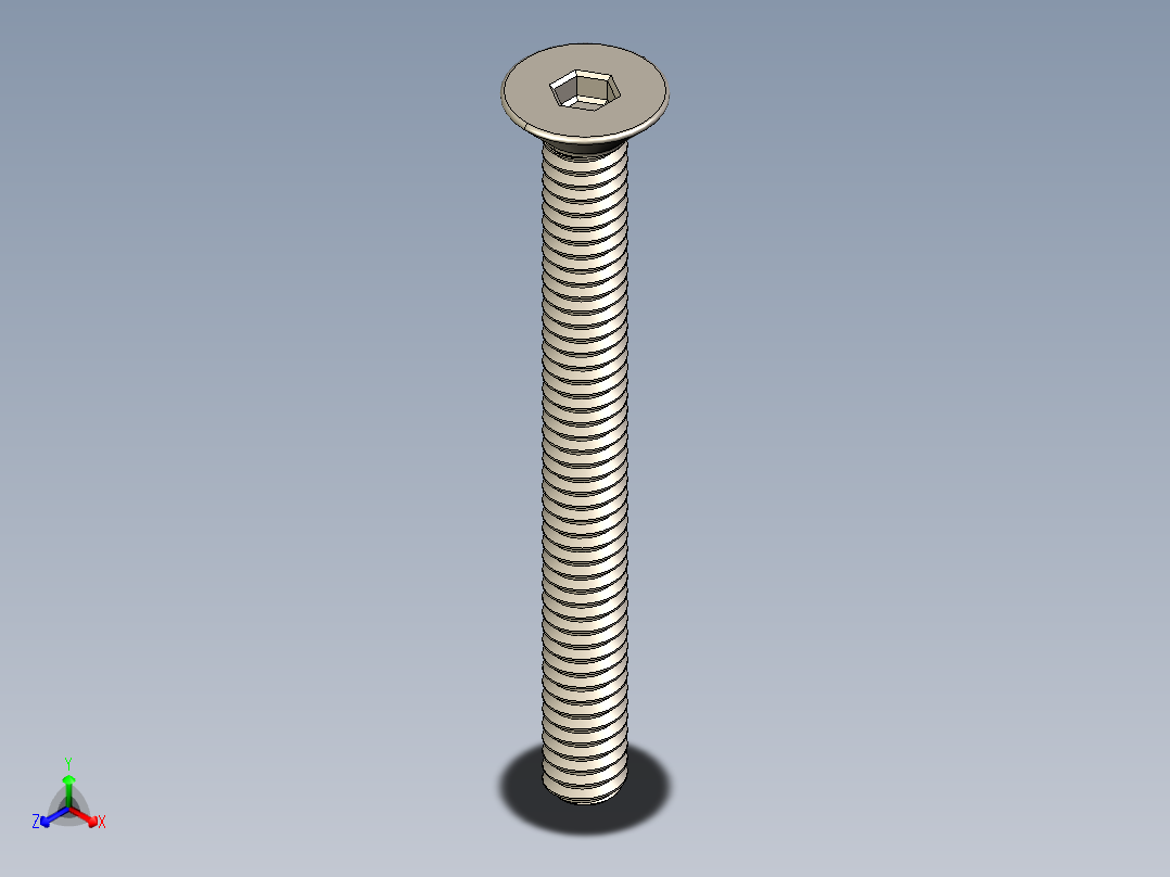 Screw_ISO_10642_M2x20_A2.STEP正等轴测图