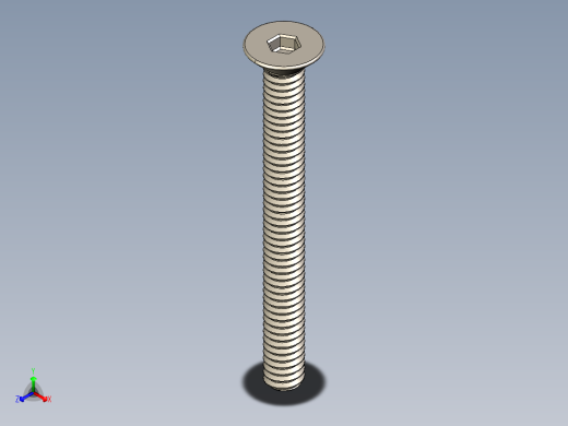 Screw_ISO_10642_M2x20_A2.STEP正等轴测缩略图