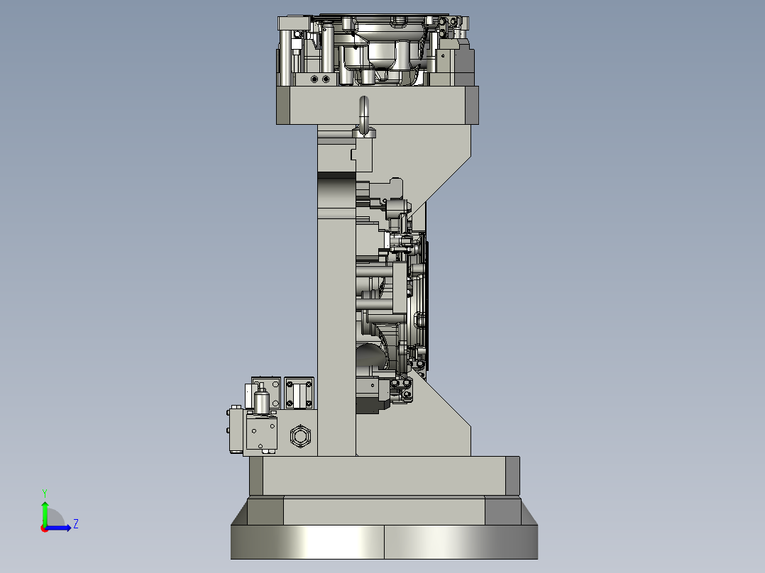 二款铝合金件机床夹具左视图