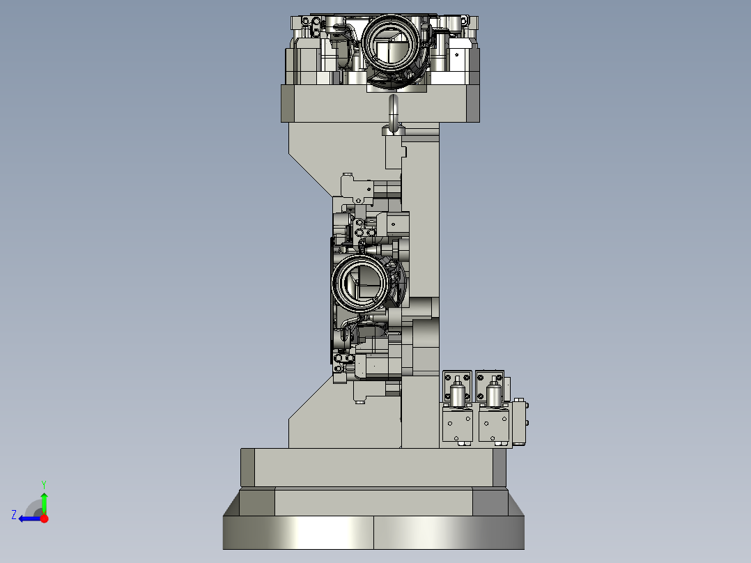 二款铝合金件机床夹具右视图
