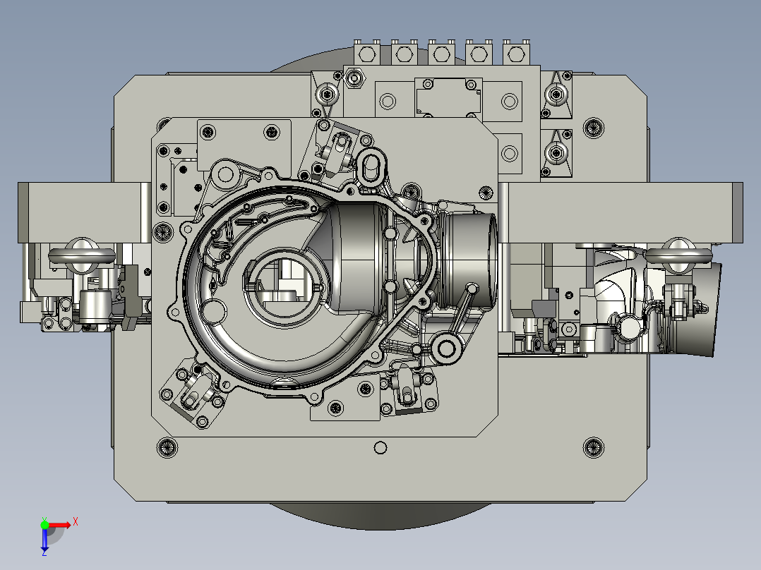 二款铝合金件机床夹具俯视图