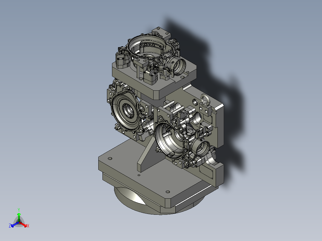 二款铝合金件机床夹具正等轴测图