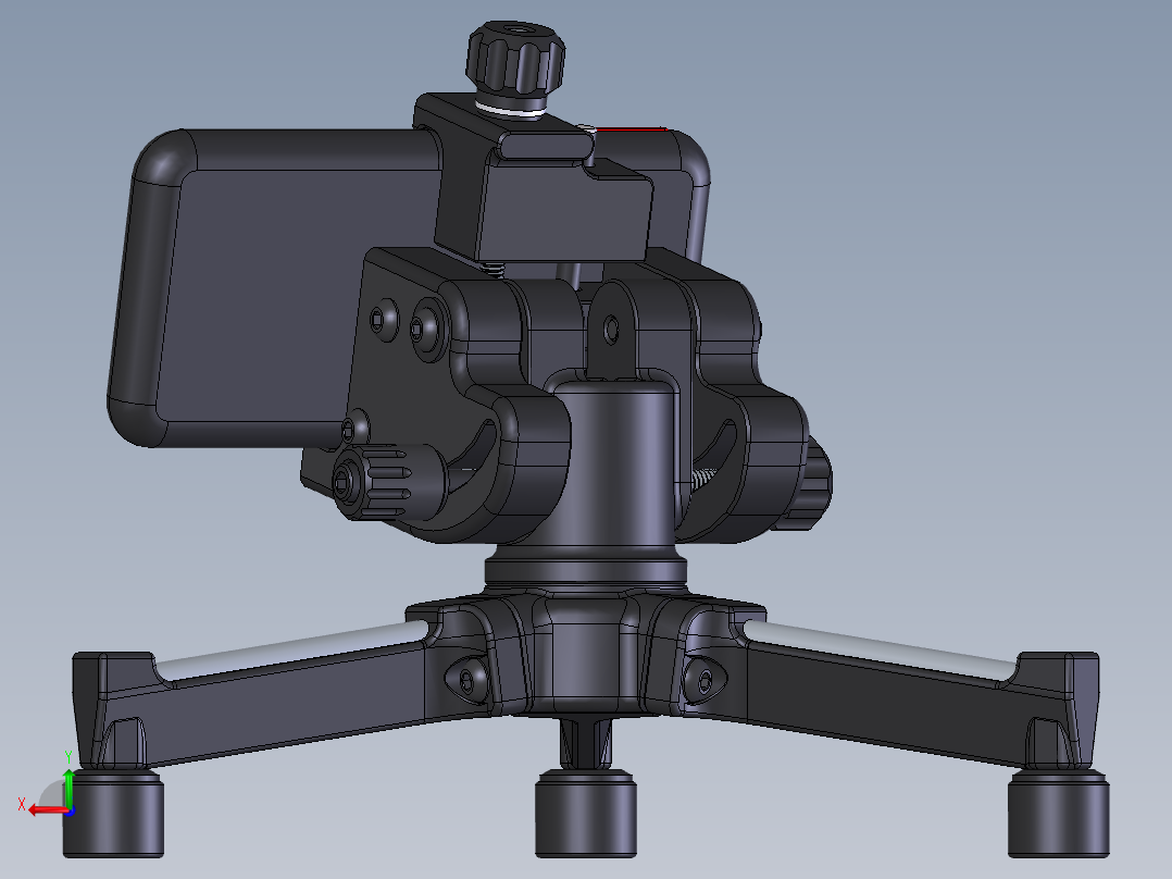 手机三脚支架后视图