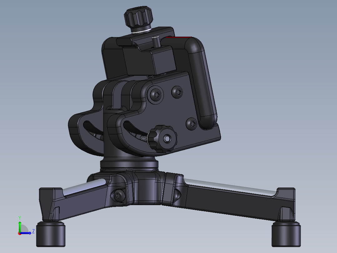 手机三脚支架左视图