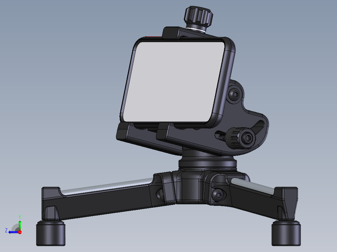 手机三脚支架右视图