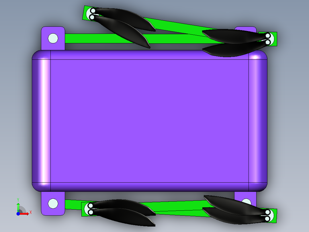 四翼无人机前视图