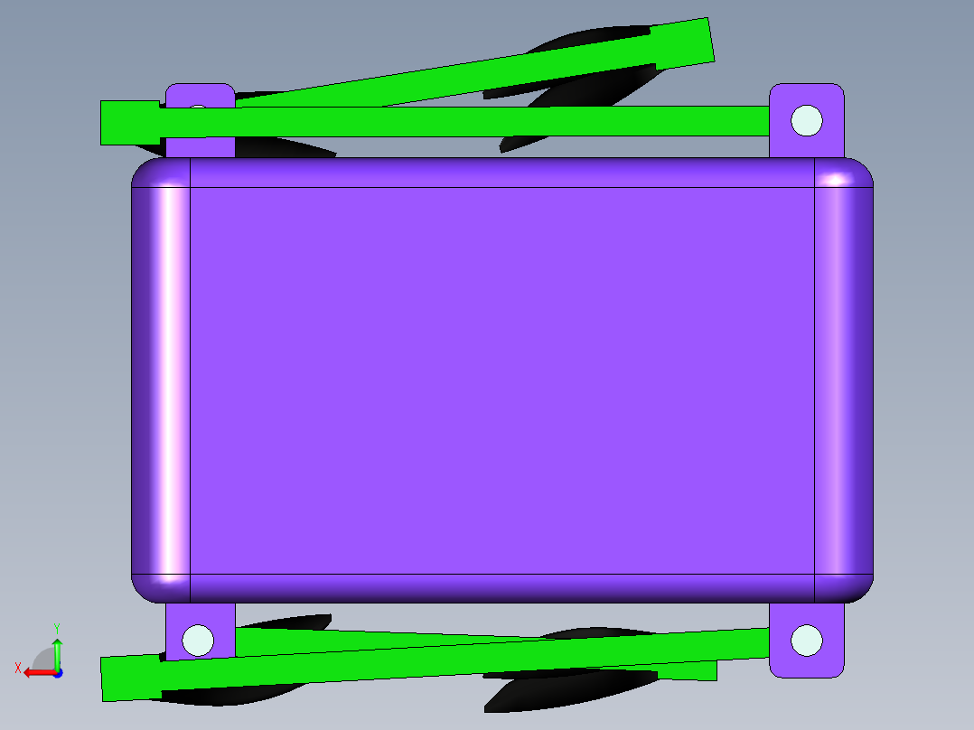 四翼无人机后视图
