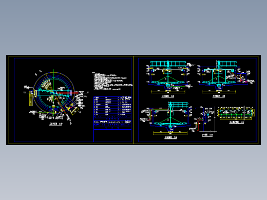 1000吨中进周出污水处理厂辐流式二沉池图MF60