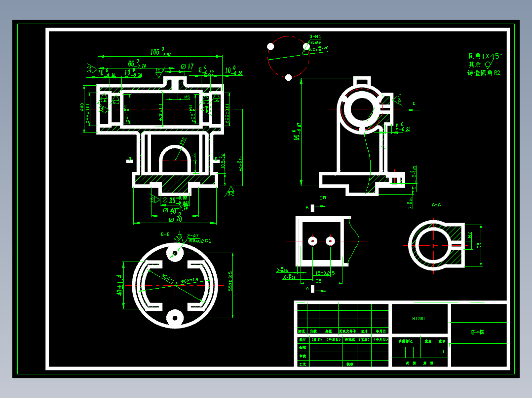 典型壳体的数控加工制造工艺及钻2-φ7孔夹具设计含7张CAD图