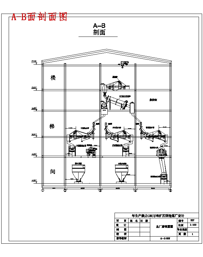 年生产能力180万吨矿区型选煤厂设计含8张CAD图