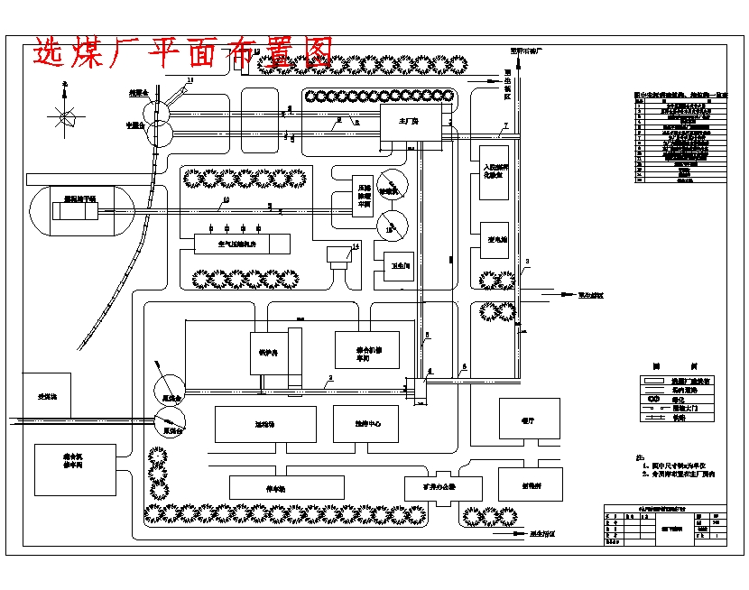 年生产能力180万吨矿区型选煤厂设计含8张CAD图