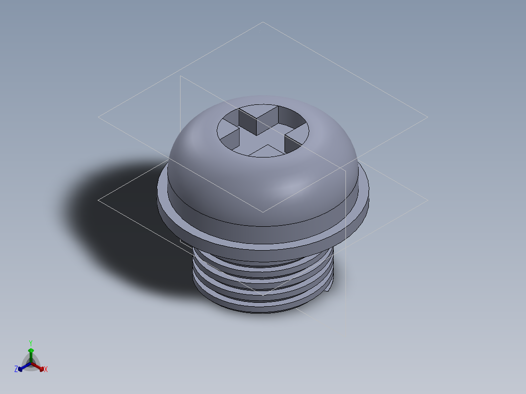 螺钉3471正等轴测图