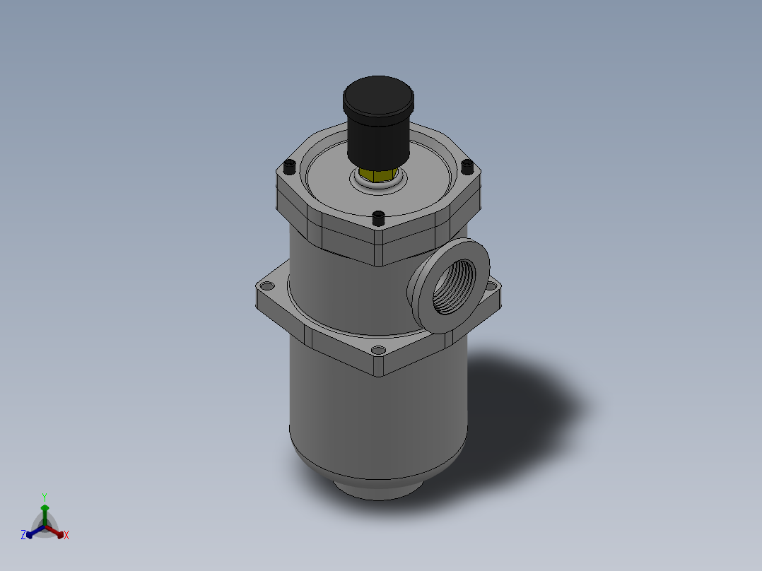RF系列直回式回油过滤器滤芯RF-60xL-正等轴测图
