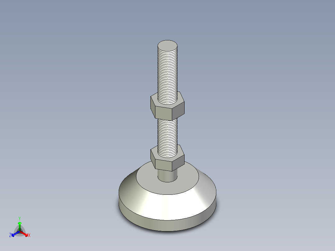 支撑脚正等轴测图