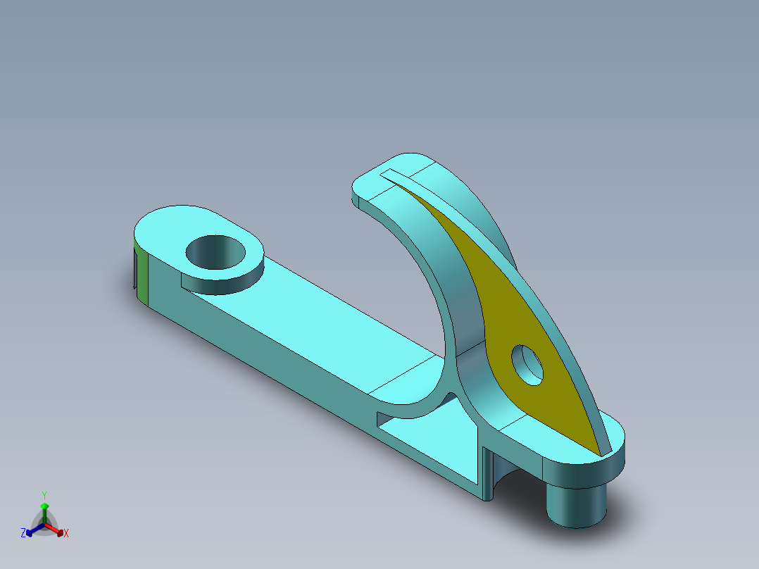 第19届练习题  CaTICs 3D19-TK09    SW19正等轴测图