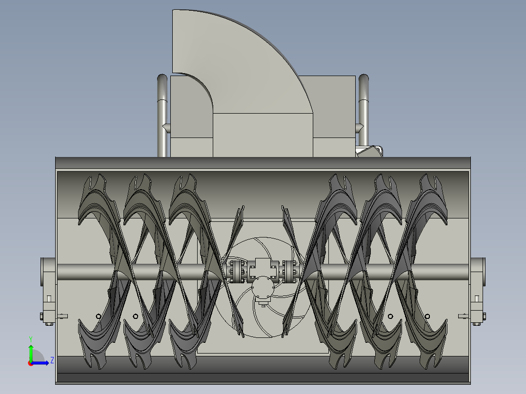 扫雪机小区物业抛雪清雪机左视图