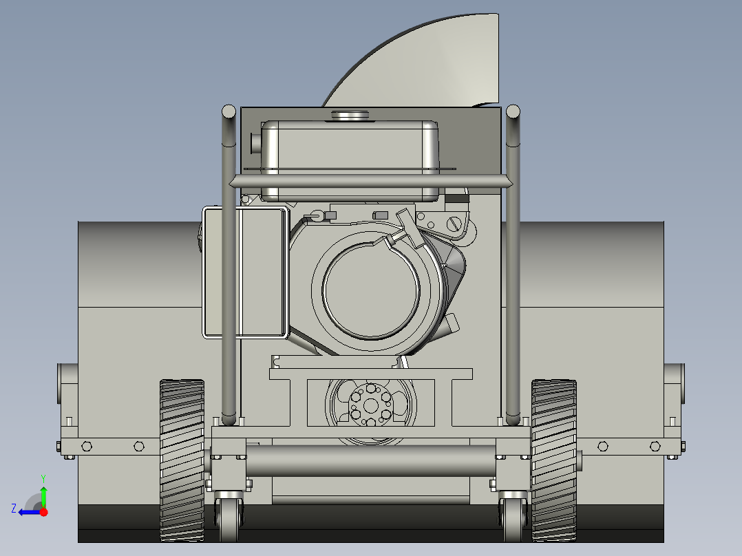 扫雪机小区物业抛雪清雪机右视图
