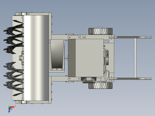 扫雪机小区物业抛雪清雪机俯视缩略图