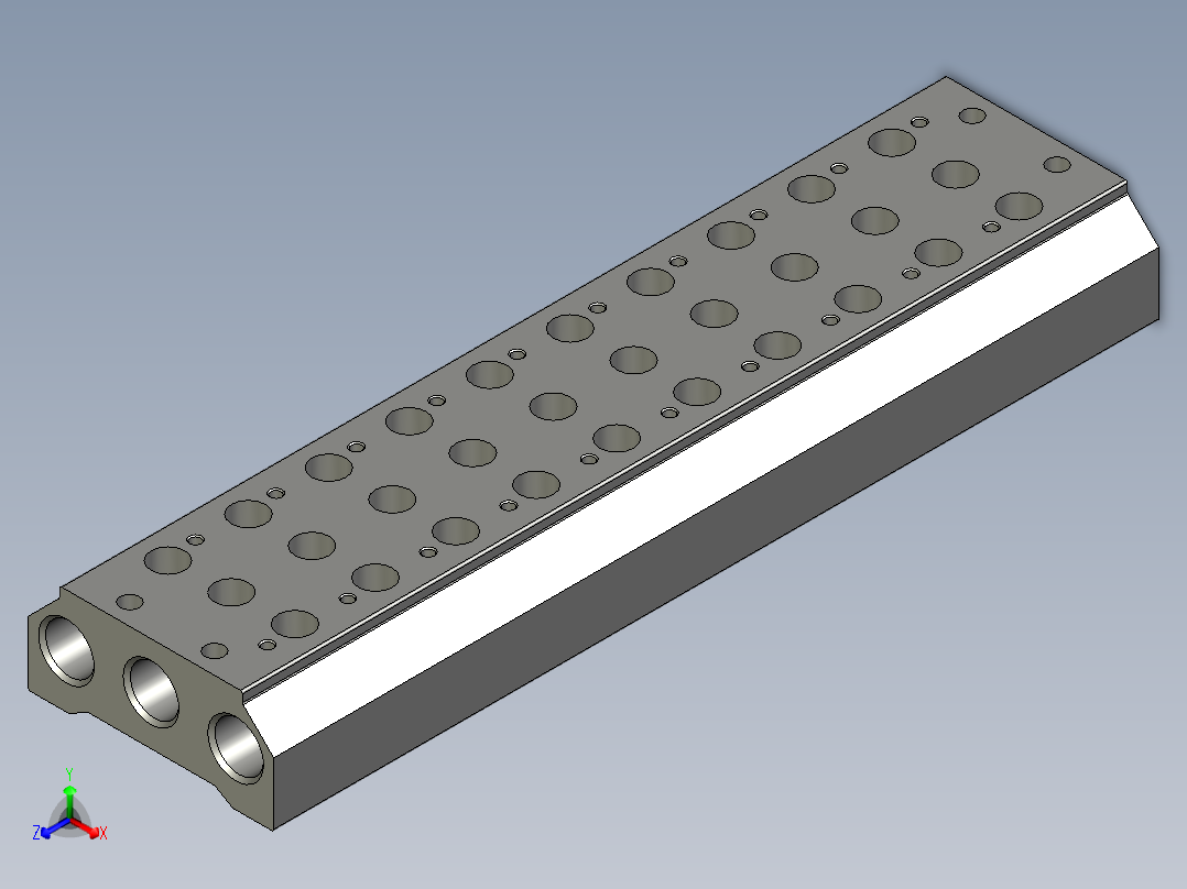 汇流板ALRTAC100M-10F-KH正等轴测图