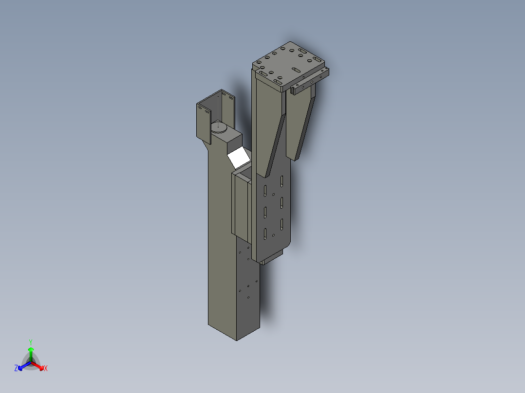 激光机架1正等轴测图