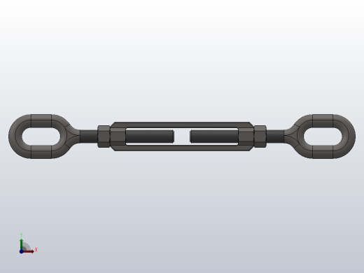 OO型开式索具螺旋扣KOOD16-M  CB／T 3818-1999前视缩略图