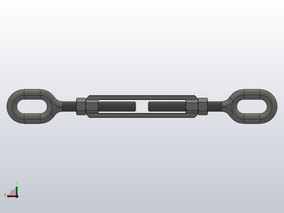 OO型开式索具螺旋扣KOOD16-M  CB／T 3818-1999后视图