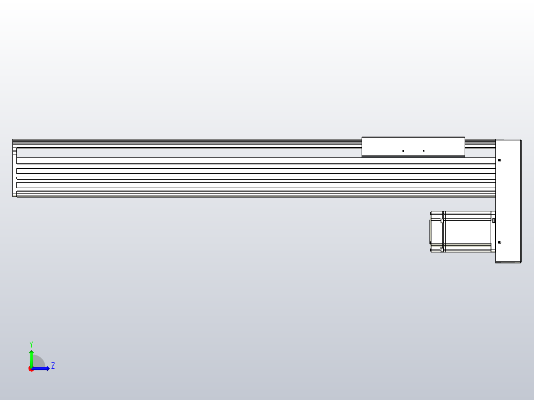 日规模组半封闭丝杆TPA-HNR-202D-2510C-L600-MP-C-P75-N3左视图