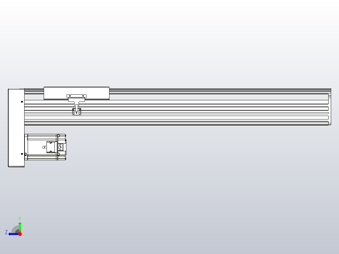 日规模组半封闭丝杆TPA-HNR-202D-2510C-L600-MP-C-P75-N3右视图