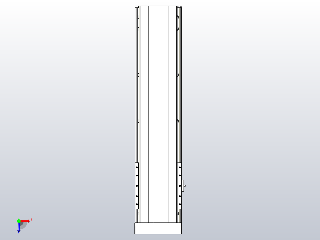 日规模组半封闭丝杆TPA-HNR-202D-2510C-L600-MP-C-P75-N3俯视图
