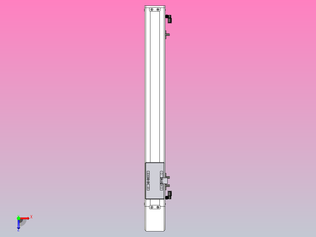 SCM6-450-BM-A57M滚珠花健、支撑座、滚珠丝杠、交叉导轨、直线模组俯视图