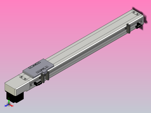 SCM6-450-BM-A57M滚珠花健、支撑座、滚珠丝杠、交叉导轨、直线模组正等轴测缩略图